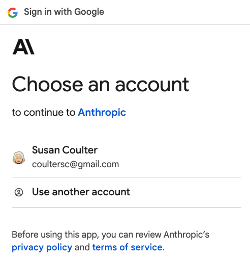 Sign in with google prompt